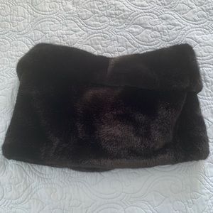 Adrianna Pappel Black Faux Fur Wrap (EUC)
